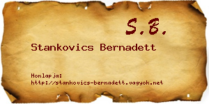 Stankovics Bernadett névjegykártya