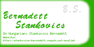 bernadett stankovics business card